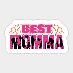 BEST MOMMA Typography t shirt design Sticker